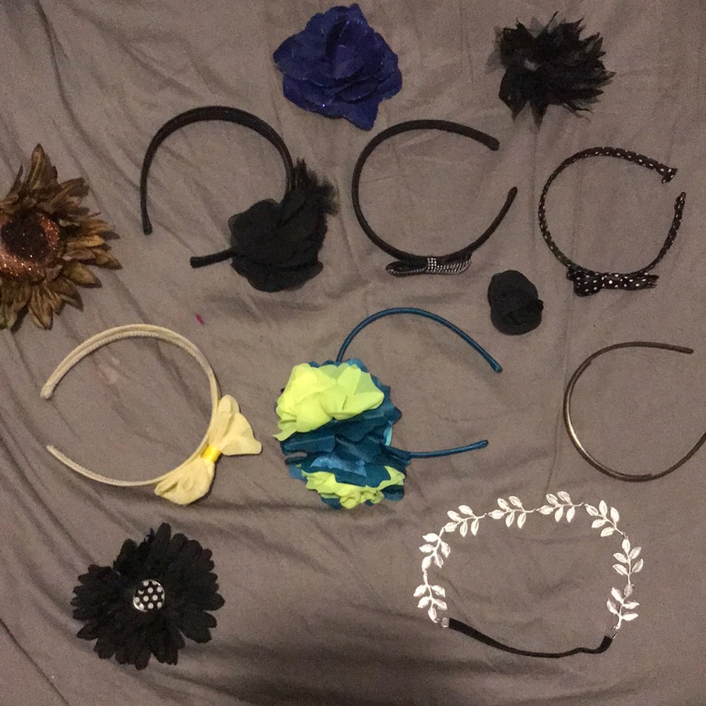 Assorted headbands and hair clips